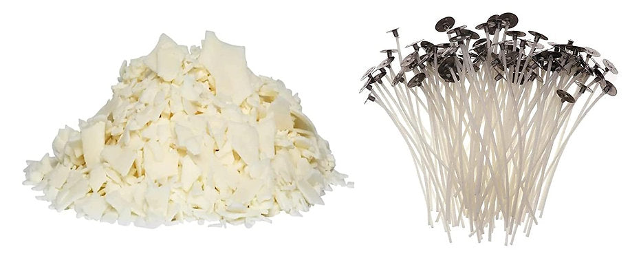 Natural Candle Soy Wax with Wax Coated Candle Wicks Thread