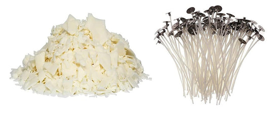 Natural Candle Soy Wax with Wax Coated Candle Wicks Thread