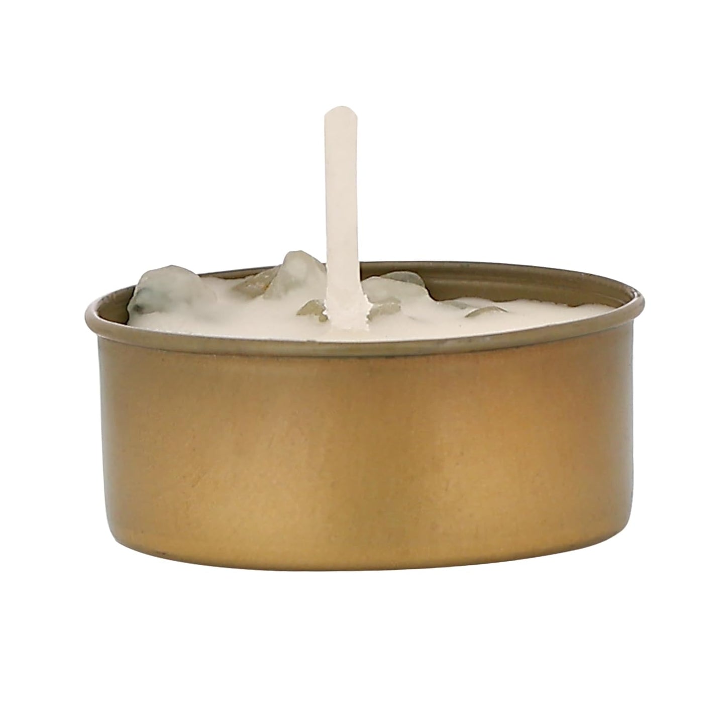 PROSPERRO LUMO by Parkash Candles Sacred Flames Scented Tealight Candles – 25 Healing Soy Wax Candles with Crystals – Aromatherapy & Manifestation (Green AVE)