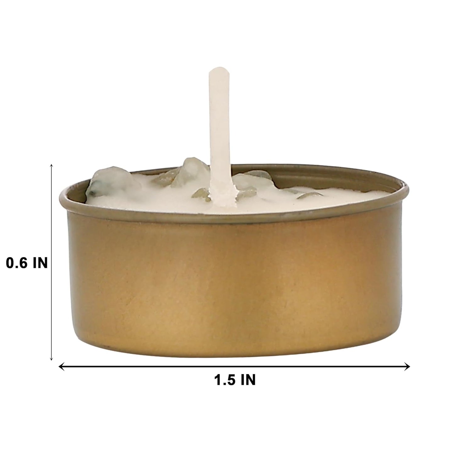 PROSPERRO LUMO by Parkash Candles Sacred Flames Scented Tealight Candles – 25 Healing Soy Wax Candles with Crystals – Aromatherapy & Manifestation (Green AVE)