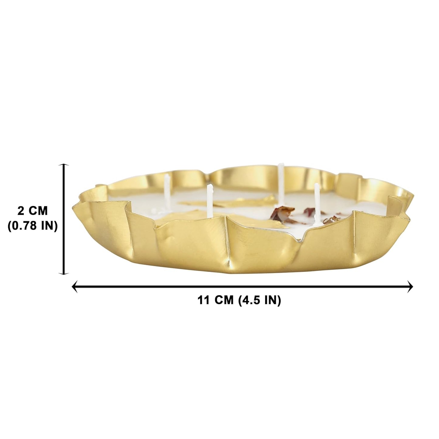 Prosperro Lumo by Parkash Candles Premium Soy Wax Urli Bowl Candle Multiple Wick | Set of 3 | Scented | Luxury Décor & Wellness Candle with Lid