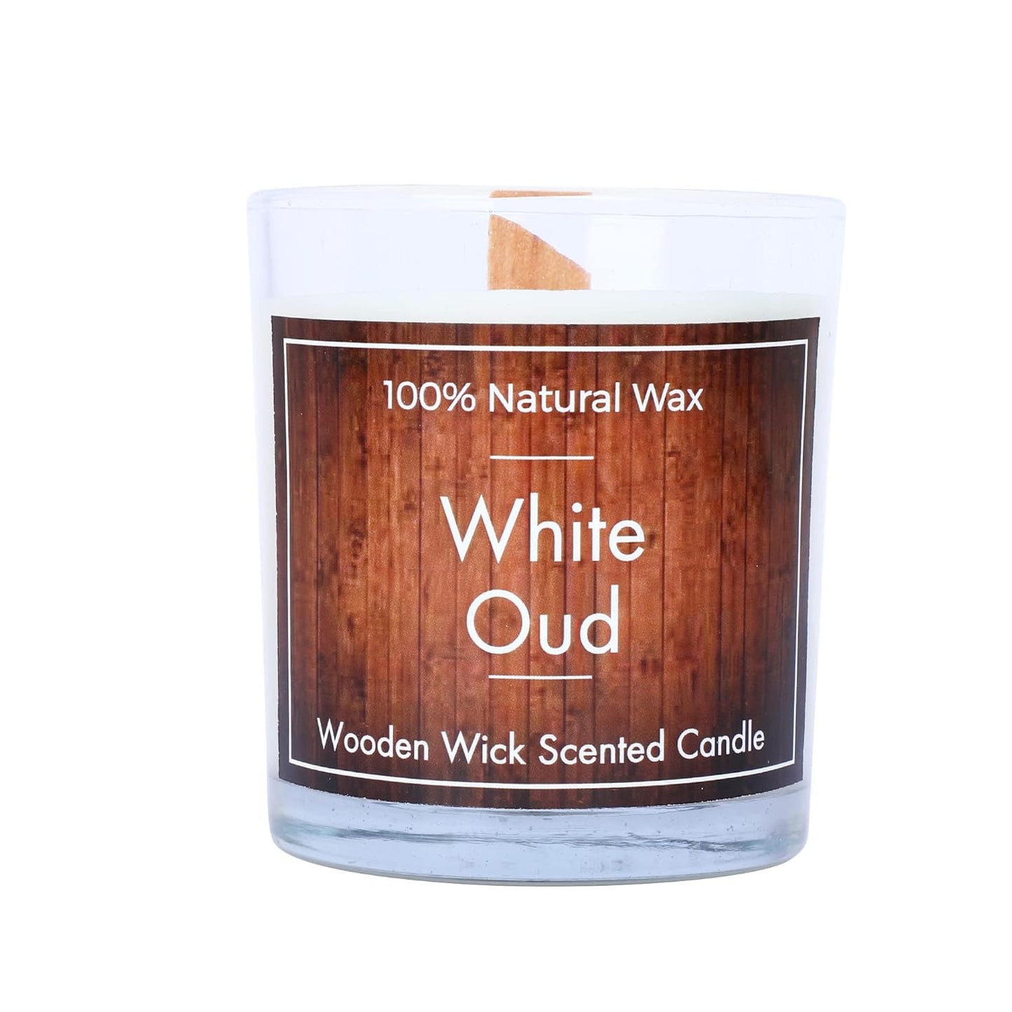 PROSPERRO LUMO by Parkash Candles Wooden Wick White Oud Scented Candle || Pure Soy Wax || Home Décor || Long-Lasting Fragrance || Perfect for Relaxation and Ambiance
