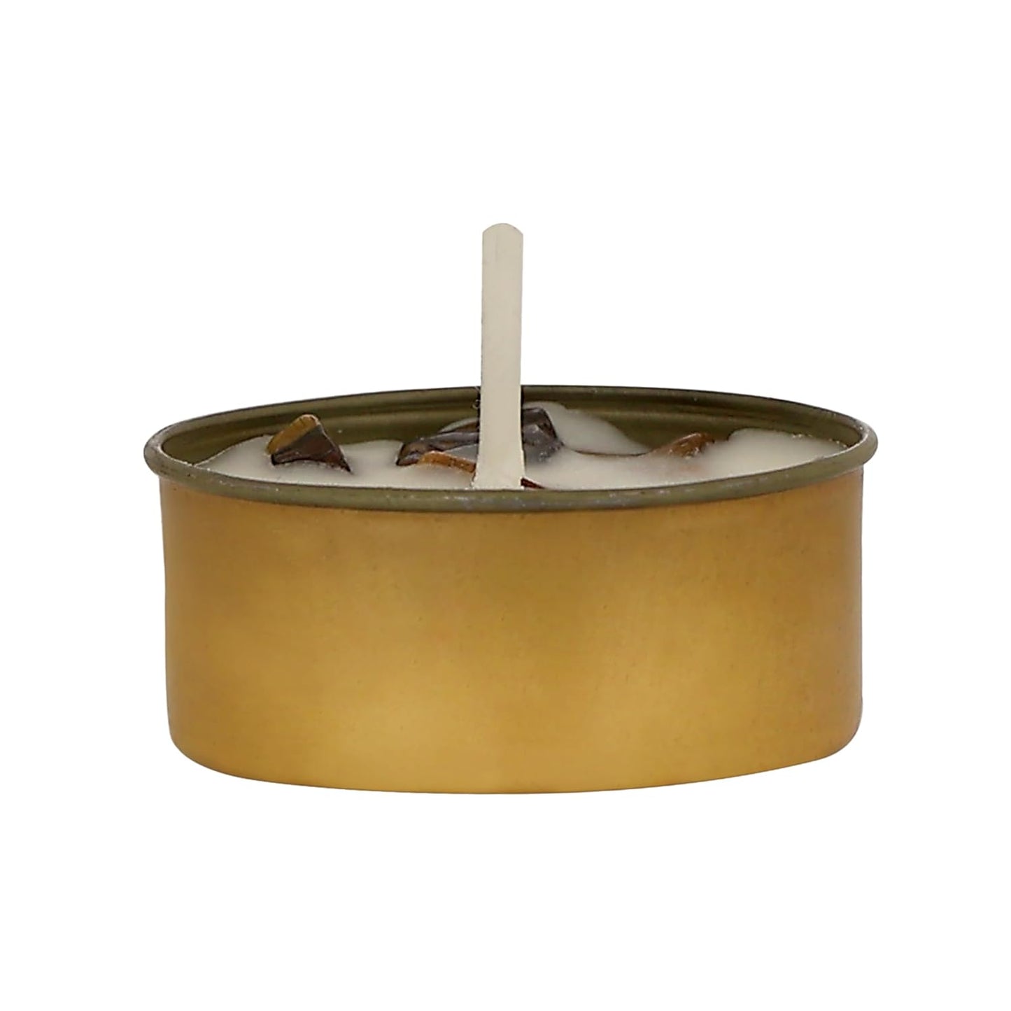 PROSPERRO LUMO by Parkash Candles Sacred Flames Scented Tealight Candles – 25 Healing Soy Wax Candles with Crystals – Aromatherapy & Manifestation (Tiger Eye)