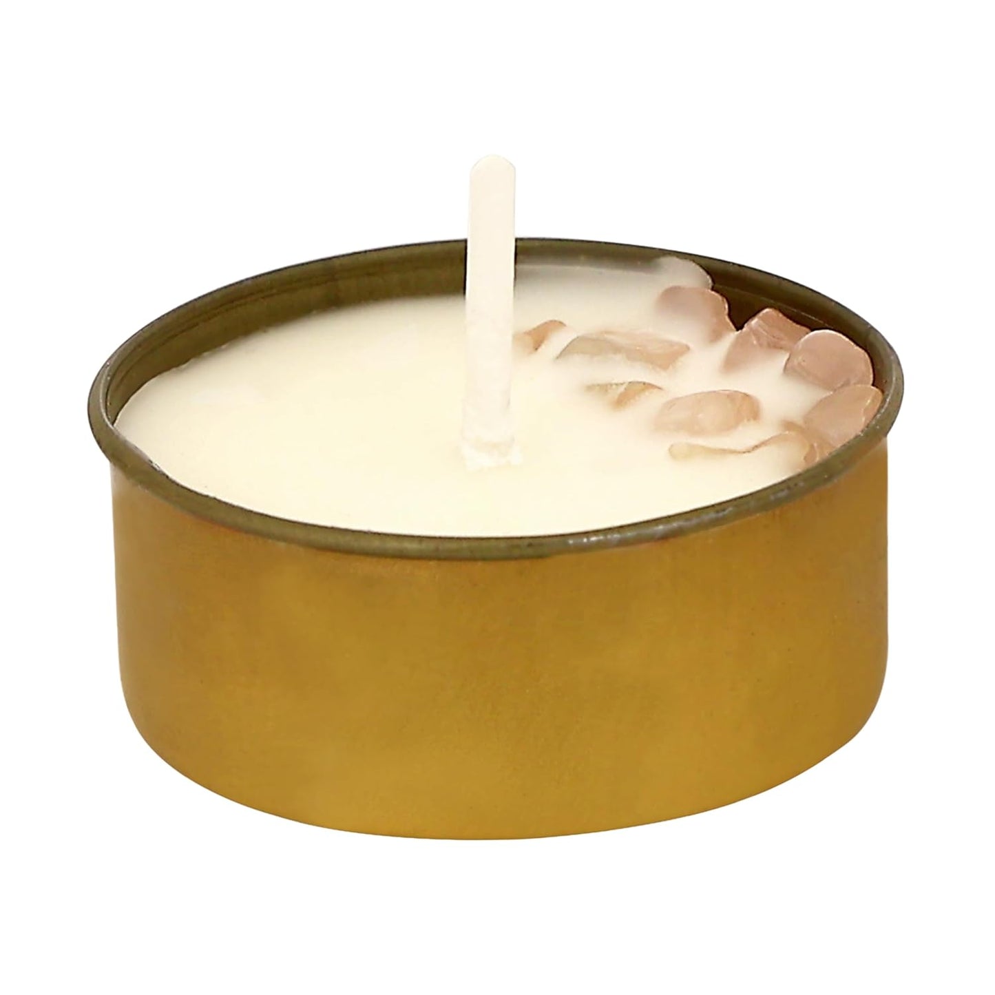 PROSPERRO LUMO by Parkash Candles Sacred Flames Scented Tealight Candles – 25 Healing Soy Wax Candles with Crystals – Aromatherapy & Manifestation (Rose)