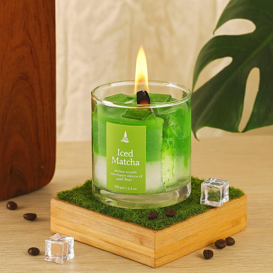 PROSPERRO LUMO by Parkash Candles Premium Scented Coffee Jar Candle | 35 Hour Burn Time | Long Lasting Premium Candle | Ideal for Home Décor, Gifting & Aromatherapy (ICED Matcha)