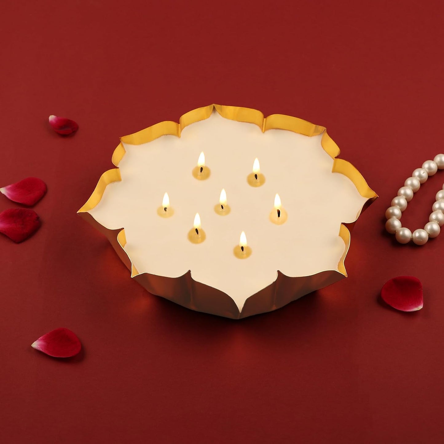 PROSPERRO LUMO by Parkash Candles Luxury 7 Wick Premium Scented Large Bowl Candle || Soy Wax || White Oud & Jasmine