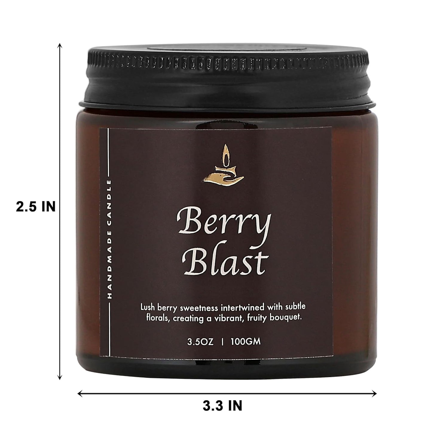 PROSPERRO LUMO by Parkash Candles Premium Soy Wax Scented Jar Candle – 100g, Long-Lasting Floral Aroma, Gift-Ready Packaging | Home Decoration (Berry Blast)