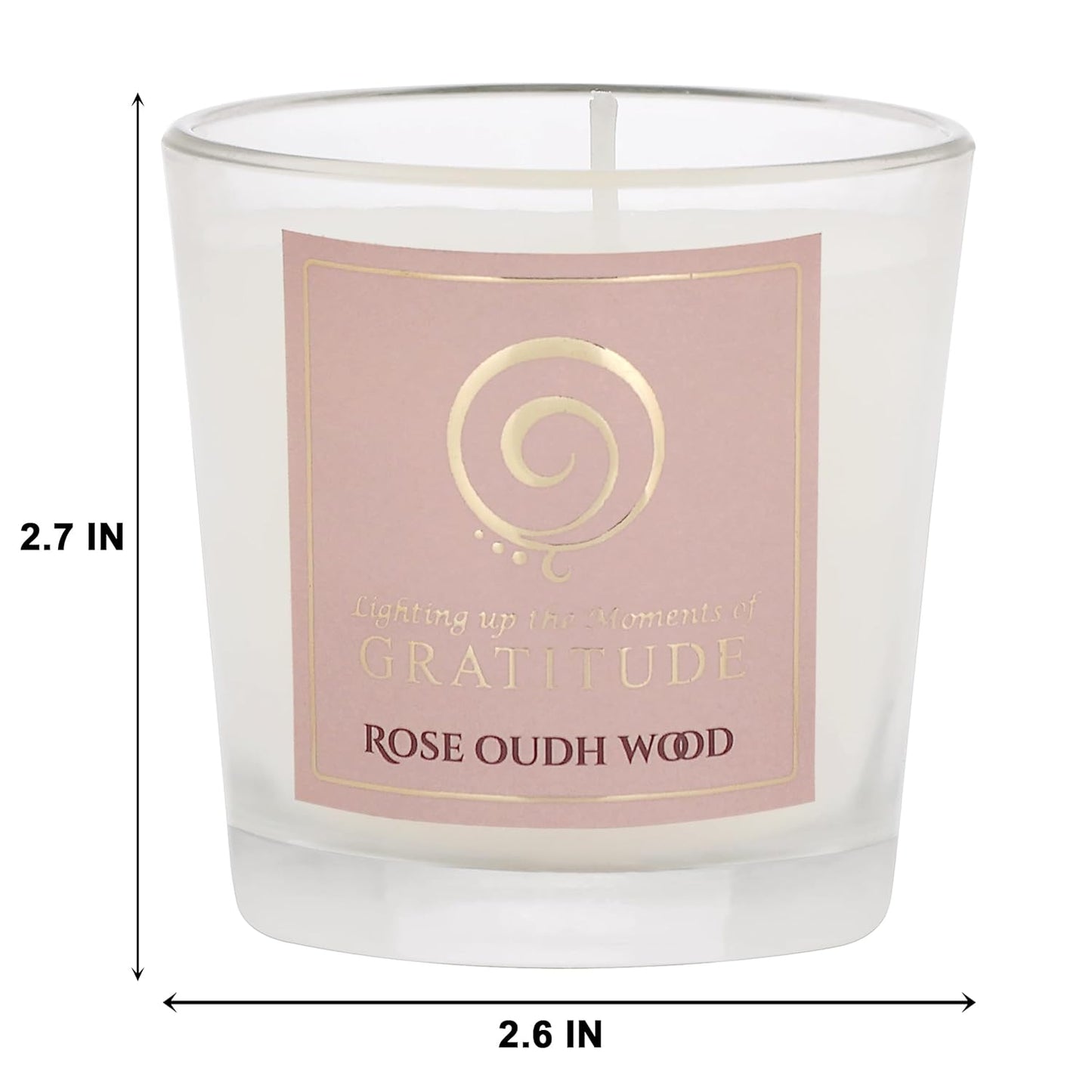 PROSPERRO LUMO by Parkash Candles Gratitude Moments – Premium Aromatic Glass Candle Gift Set | Rose Oud Wood & Mahogany Teakwood | Set of 2 | Soy Wax