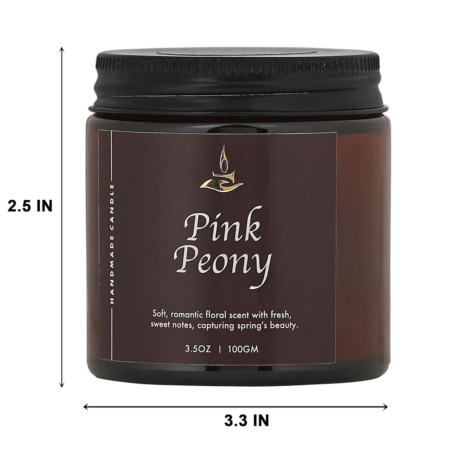 PROSPERRO LUMO by Parkash Candles Premium Soy Wax Scented Jar Candle – 100g, Long-Lasting Floral Aroma, Gift-Ready Packaging | Home Decoration (Pink Peony)