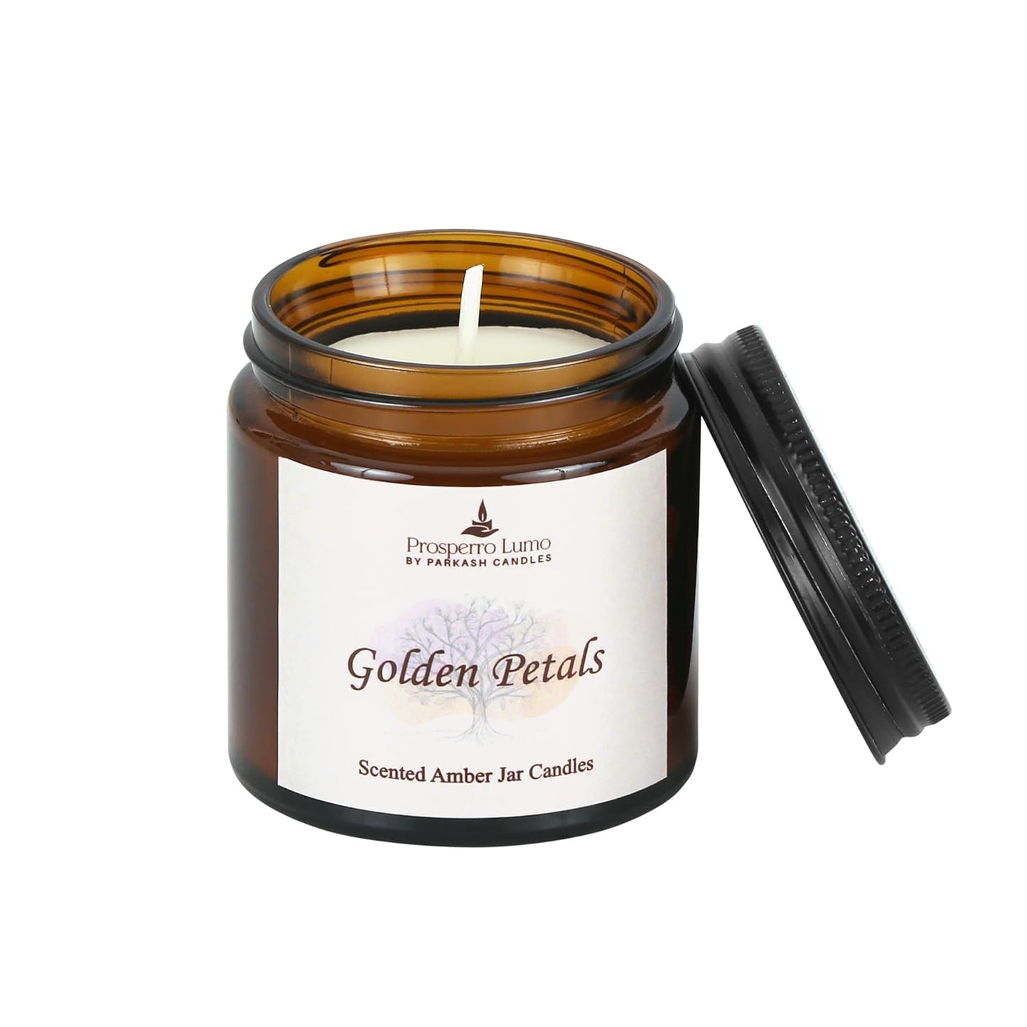 PROSPERRO LUMO by Parkash Candles Amber Jar Scented Candle Gift Set | Pack of 4 (100g Each) | Soy Wax | Long Burning 8–10 Hours | Premium Home & Festive Décor Candles