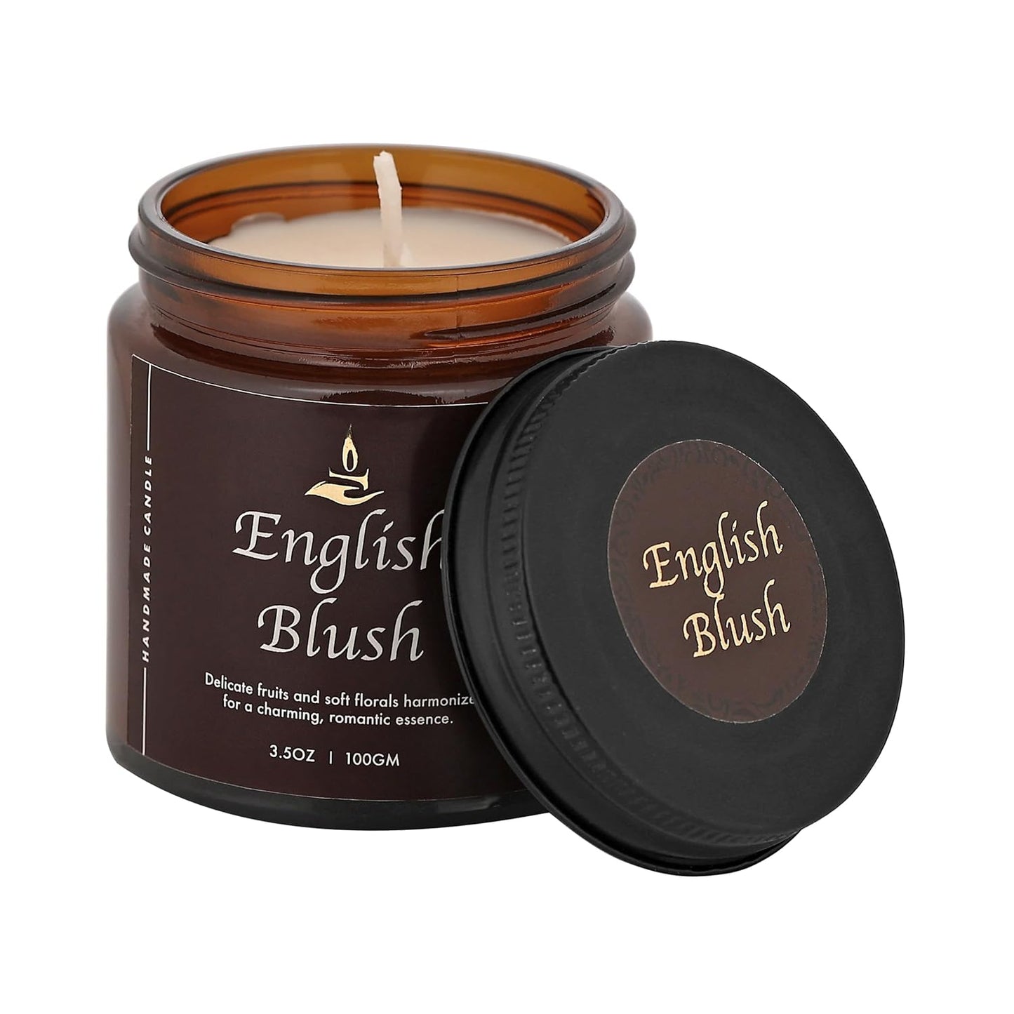 PROSPERRO LUMO by Parkash Candles Premium Soy Wax Scented Jar Candle – 100g, Long-Lasting Floral Aroma, Gift-Ready Packaging | Home Decoration (English Blush)