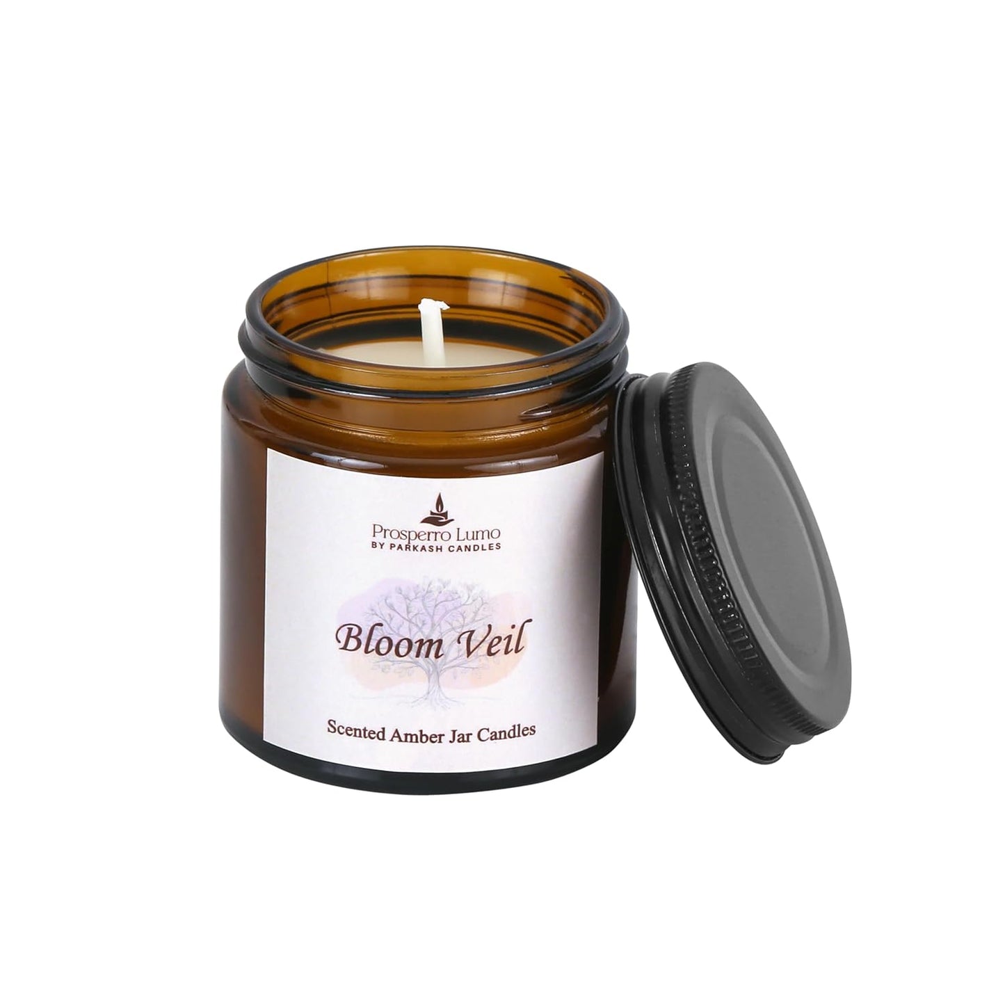 PROSPERRO LUMO by Parkash Candles Amber Jar Scented Candle Gift Set | Pack of 4 (100g Each) | Soy Wax | Long Burning 8–10 Hours | Premium Home & Festive Décor Candles