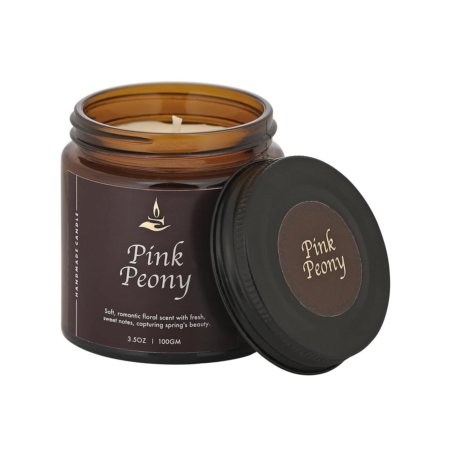 PROSPERRO LUMO by Parkash Candles Premium Soy Wax Scented Jar Candle – 100g, Long-Lasting Floral Aroma, Gift-Ready Packaging | Home Decoration (Pink Peony)