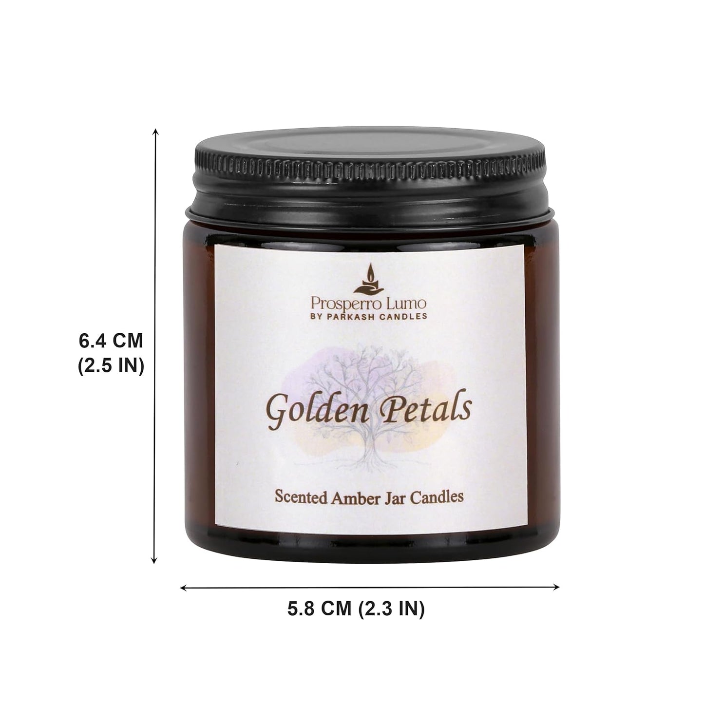 PROSPERRO LUMO by Parkash Candles Amber Jar Scented Candle Gift Set | Pack of 4 (100g Each) | Soy Wax | Long Burning 8–10 Hours | Premium Home & Festive Décor Candles