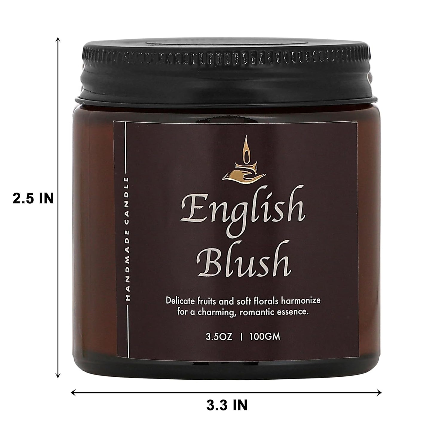 PROSPERRO LUMO by Parkash Candles Premium Soy Wax Scented Jar Candle – 100g, Long-Lasting Floral Aroma, Gift-Ready Packaging | Home Decoration (English Blush)