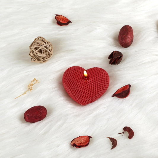 PROSPERRO LUMO by Parkash Candles Premium Paraffin Wax Rose Fragranced Braided Heart Shaped Candle || Valentine's Day || Home Decor