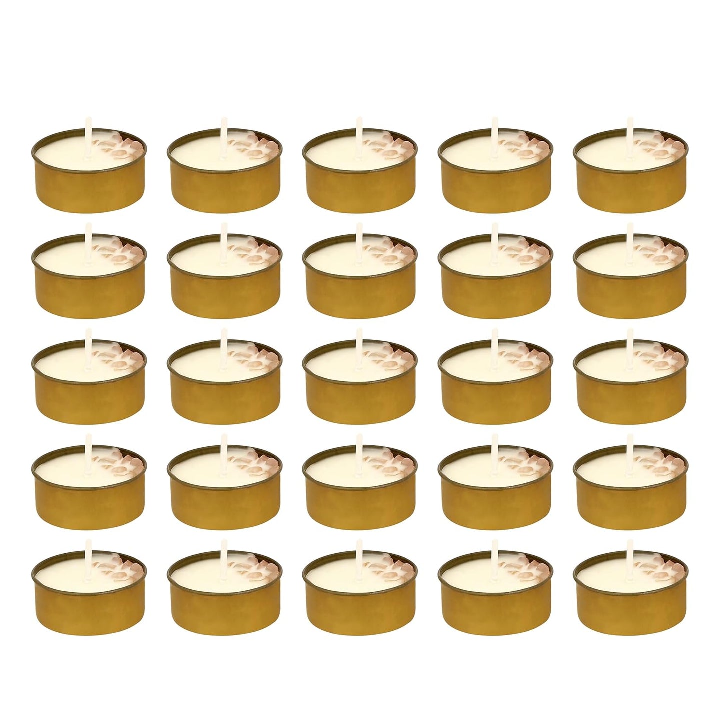 PROSPERRO LUMO by Parkash Candles Sacred Flames Scented Tealight Candles – 25 Healing Soy Wax Candles with Crystals – Aromatherapy & Manifestation (Rose)