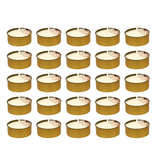 PROSPERRO LUMO by Parkash Candles Sacred Flames Scented Tealight Candles – 25 Healing Soy Wax Candles with Crystals – Aromatherapy & Manifestation (Rose)