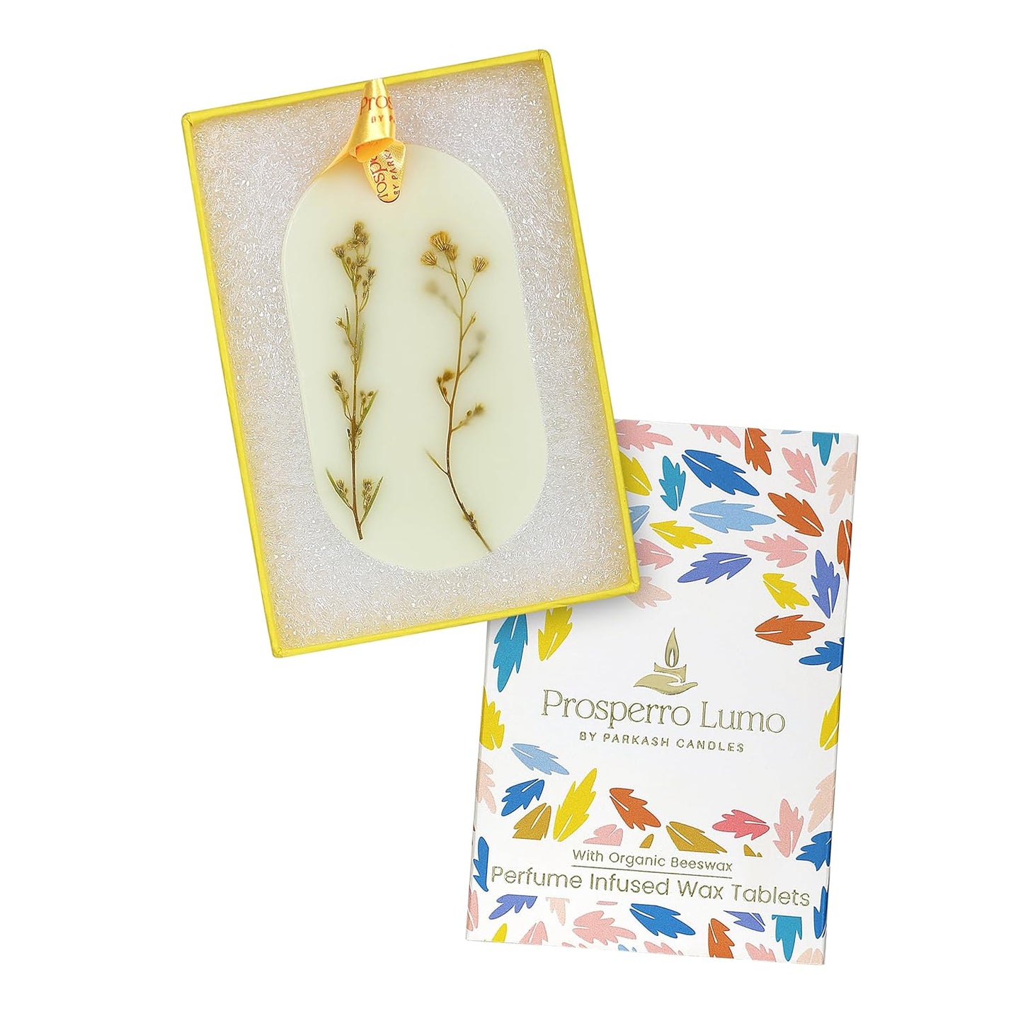 PROSPERRO LUMO by Parkash Candles Beeswax tablets Wardrobe Freshener, Bathroom Fragrance, Almirah, Closets, Drawers, Cupboards & in All-Compact Spaces, Made in India (ZESTY LEMONGRASS)