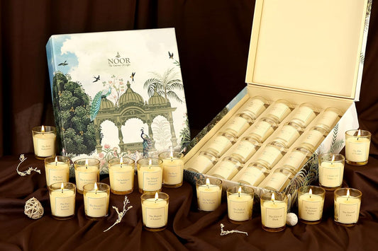 PROSPERRO LUMO by Parkash Candles Noor Luxury Scented Candle Gift Set – Soy Wax Jar Candles with Floral & Earthy Fragrances | Premium Wellness Collection (16)