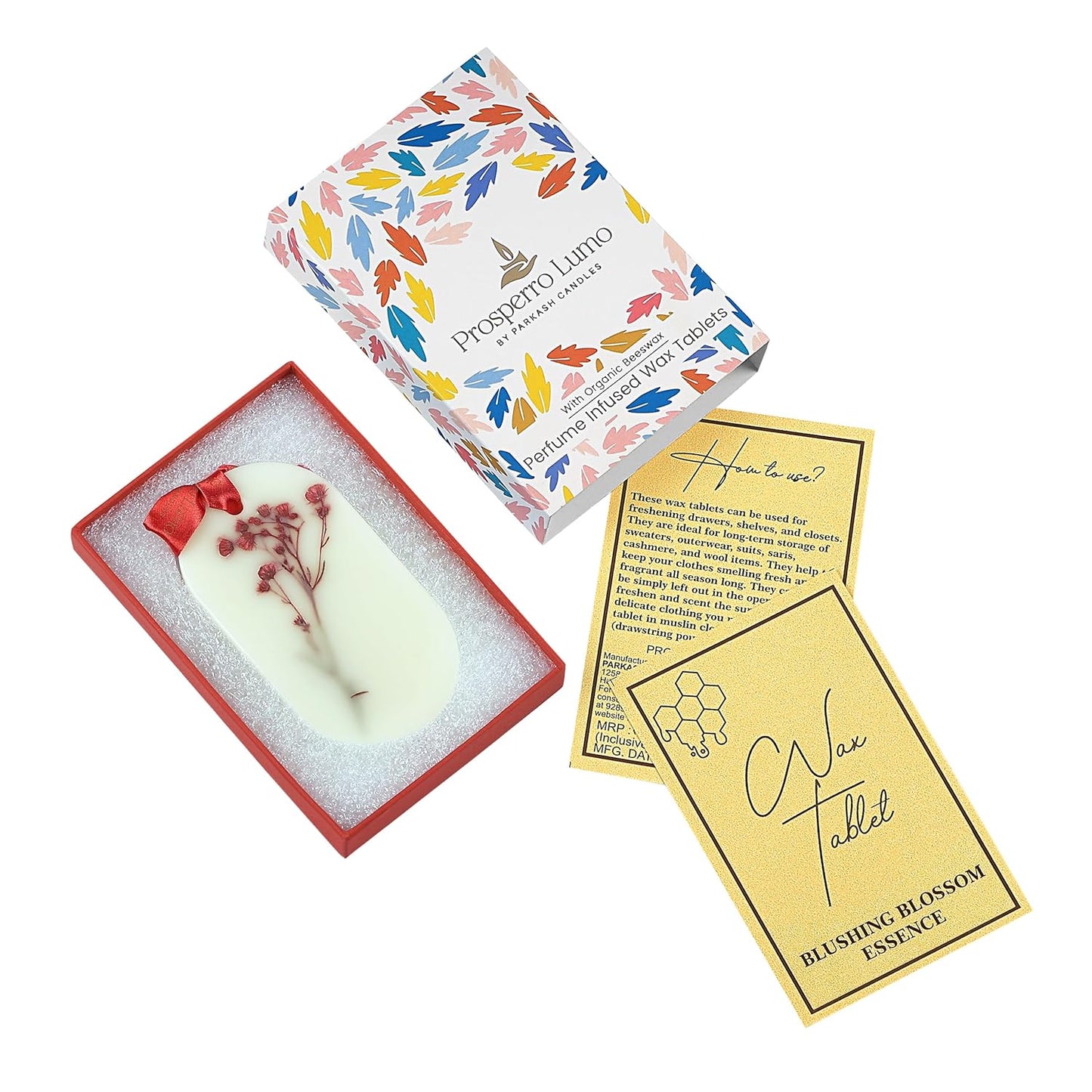 PROSPERRO LUMO by Parkash Candles Beeswax Tablets Wardrobe Freshener, Bathroom Fragrance, Almirah, Closets, Drawers, Cupboards & in All-Compact Spaces, Made in India (Blushing Blossom)