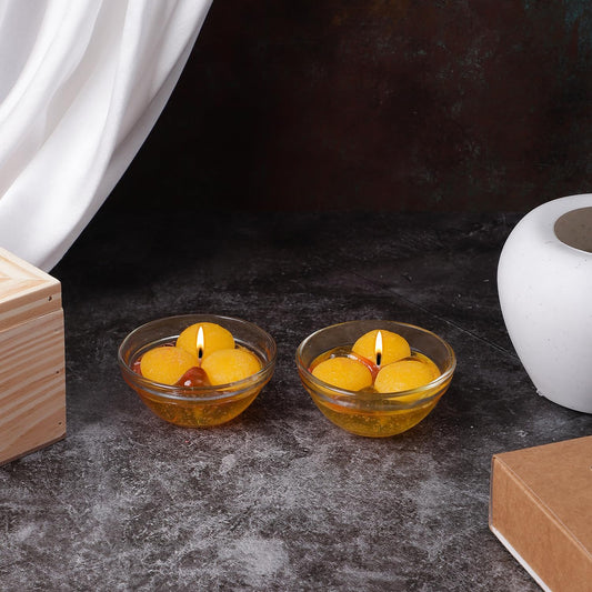 Prosperro Lumo by Parkash Candles Premium Raj Bhog Candle || Hand Poured || Raj Bhog Candles || Decorative Candle 100% Paraffin Wax || Set of 2 - Unscented