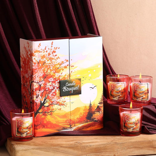 PROSPERRO LUMO by Parkash Candles Floral Bouquet Luxury Scented Candle Gift Set – Paraffin Wax Jar Candles with Floral & Earthy Fragrances | Premium Wellness Collection