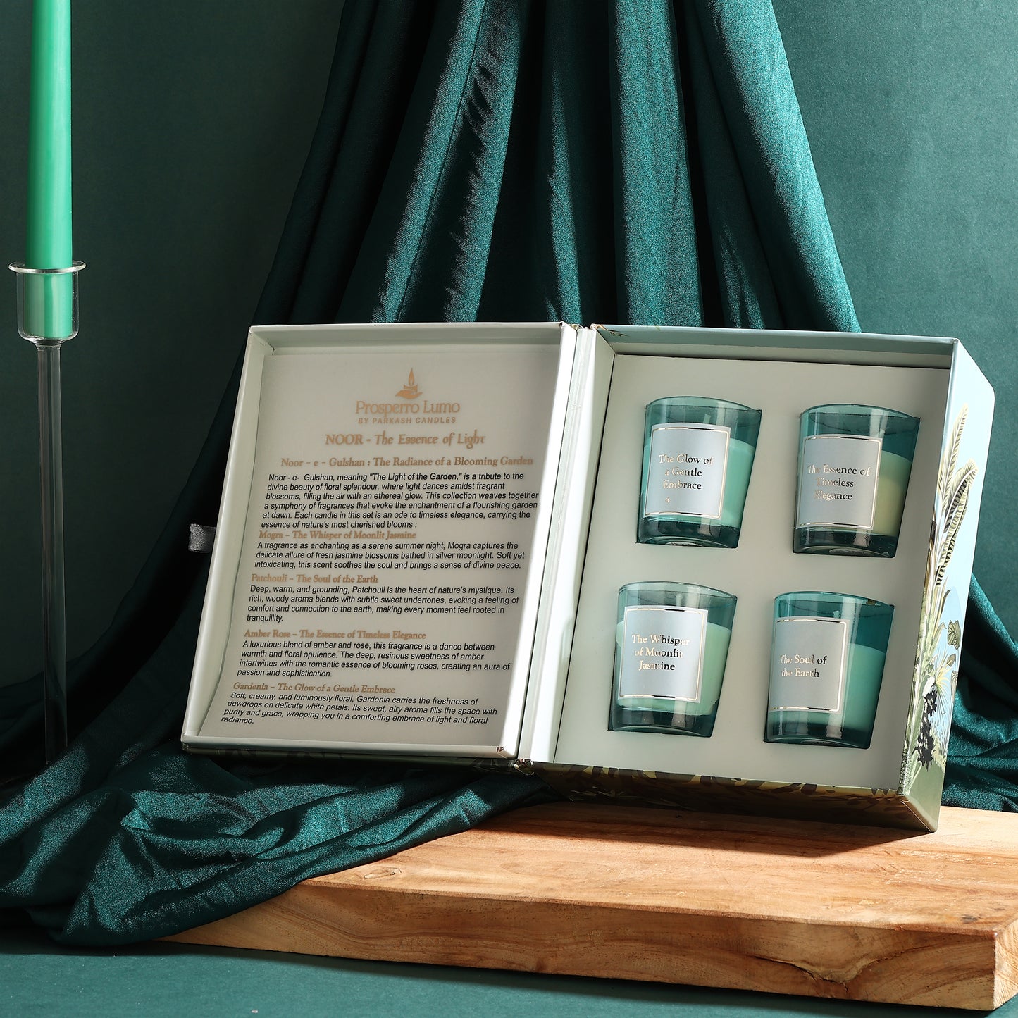 PROSPERRO LUMO by Parkash Candles Noor Luxury Scented Candle Gift Set – Soy Wax Jar Candles with Floral & Earthy Fragrances | Premium Wellness Collection (4)