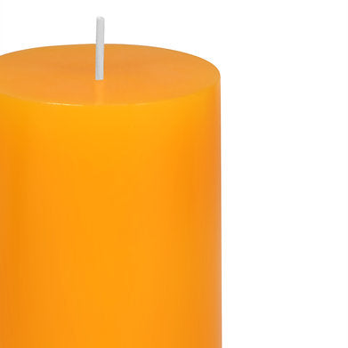 Unscented Pillar Candles Set of 3 || 2x2, 2x4, 2x6 Inches Orange