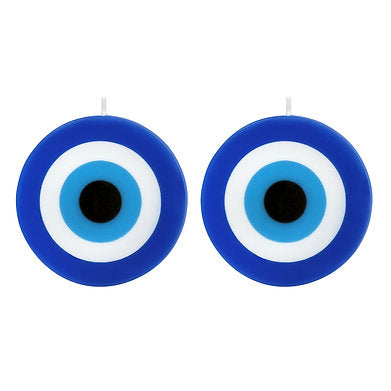 Parkash Candles Blue Evil Eye Candle Gift Nazar Set of 2 (Evil Eye - Round)