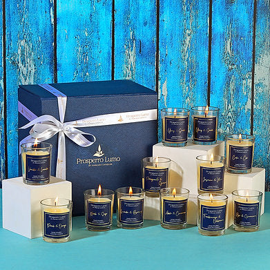 Parkash Candles Luxury Glass Scented Candles || Paraffin Wax || Set of 12