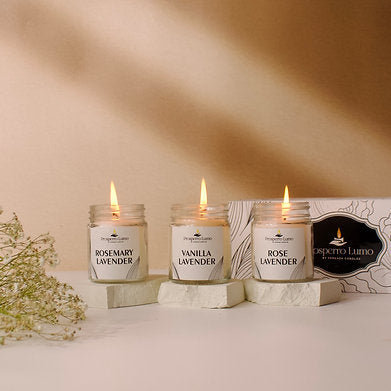 Parkash Candles Silver Scented Candles Gifts Set, 3 Pcs || Paraffin Wax