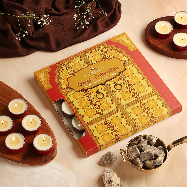 Prospero Lumo Premium Soy Wax Scented Tea Light Set of 25 (LOBAN)