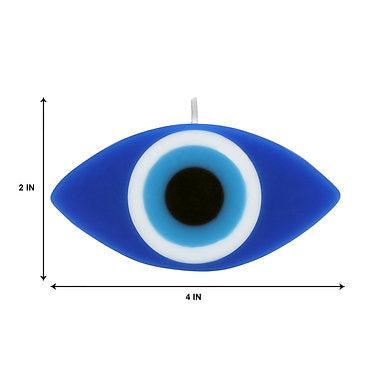 Parkash Candles Blue Evil Eye Candle Gift Nazar Home Set of 2 (Evil Eye)