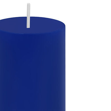 Unscented Pillar Candles Set of 3 || 2x2, 2x4, 2x6 Inches Dark Blue