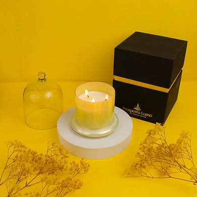 Parkash Candles Sandalwood Scented Cream Bell Jar Candle