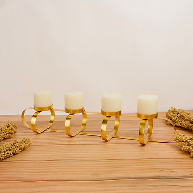 Parkash Candles Premium Rose Scented Pillar Candles with Stylish Stand