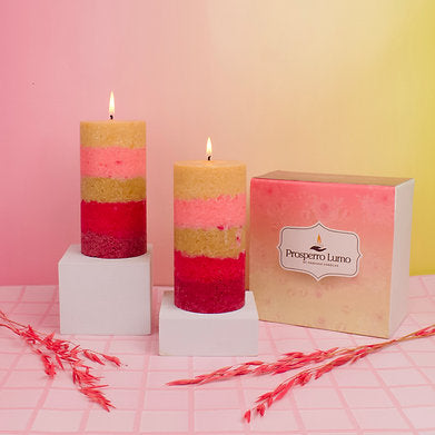 Parkash Candles Galaxy Midnight Blue Citrus Pillar Scented Candles