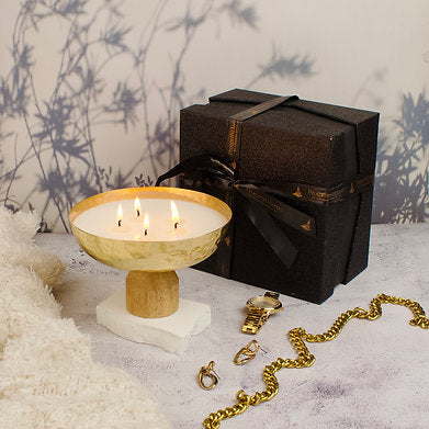 Parkash Candles Luxury 4 Wick Bowl Scented Candle || Soy Wax || Mukhallat