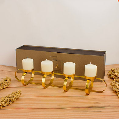 Parkash Candles Premium Rose Scented Pillar Candles with Stylish Stand