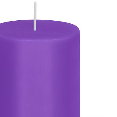 Unscented Pillar Candles Set of 3 || 2x2, 2x4, 2x6 Inches Purple