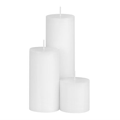 Parkash Candles Unscented Pillar Candles Set of 3 || 2x2, 2x4, 2x6 Inches ||