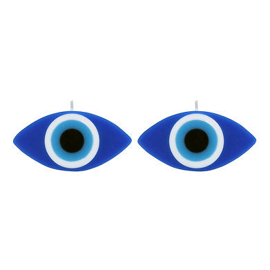 Parkash Candles Blue Evil Eye Candle Gift Nazar Home Set of 2 (Evil Eye)
