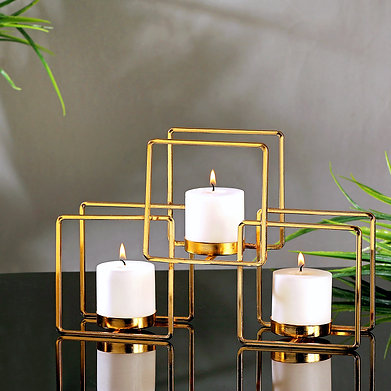 Parkash Candles Premium Sandalwood Pillar Candles with Beautiful Brass Stand