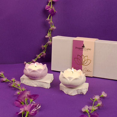 Parkash Candles Soy Wax Scented Premium Lotus Candle || Set of 2