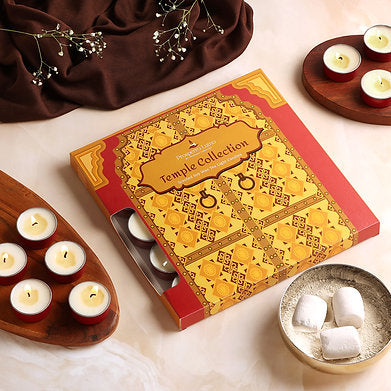 Prospero Lumo Premium Soy Wax Scented Tea Light Set of 25 (VIBHUTI)