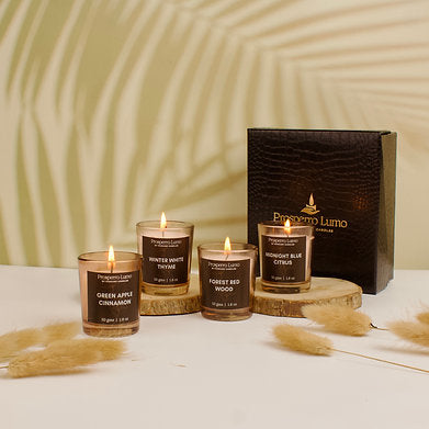 Parkash Candles Premium Glass Scented Candles || Paraffin Wax || Set of 4