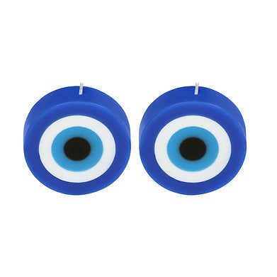 Parkash Candles Blue Evil Eye Candle Gift Nazar Set of 2 (Evil Eye - Round)