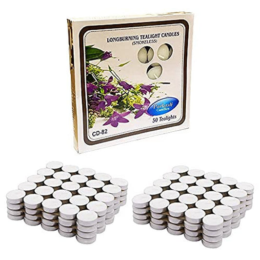 Parkash Candles Paraffin Wax Candles Tea Lights, Unscented (2.5hr) (Set of 200)
