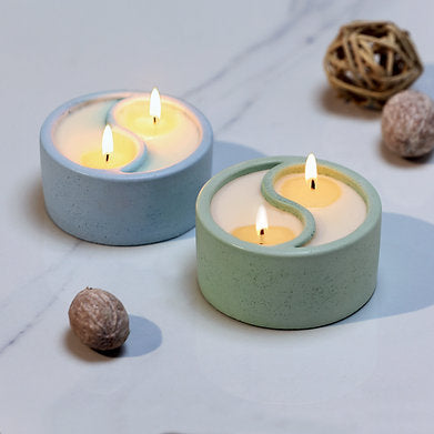 Parkash Candles Yin Yang Scented Candle || Set of 2 || Home Decoration